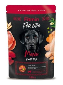 Fitmin For Life Menu meat mix Masová kapsa pro psy 350g