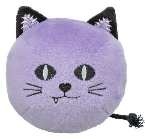 Trixie Kočka plyšová hračka pro psy 10cm fialová