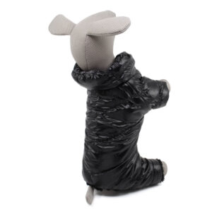 Vsepropejska Vansi zimní kombinéza pro psa s kožichem Barva: Černá, Délka zad (cm): 20, Obvod hrudníku: 25 – 28 cm