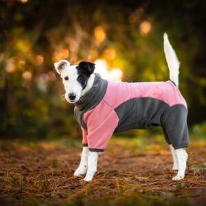 Vsepropejska Daniel fleecová kombinéza pro psa Barva: Růžová, Délka zad (cm): 51, Obvod hrudníku: 55 – 92 cm