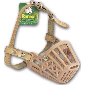 Náhubky pro psy - náhubek Safeguard, plast + kůže, vel. 1