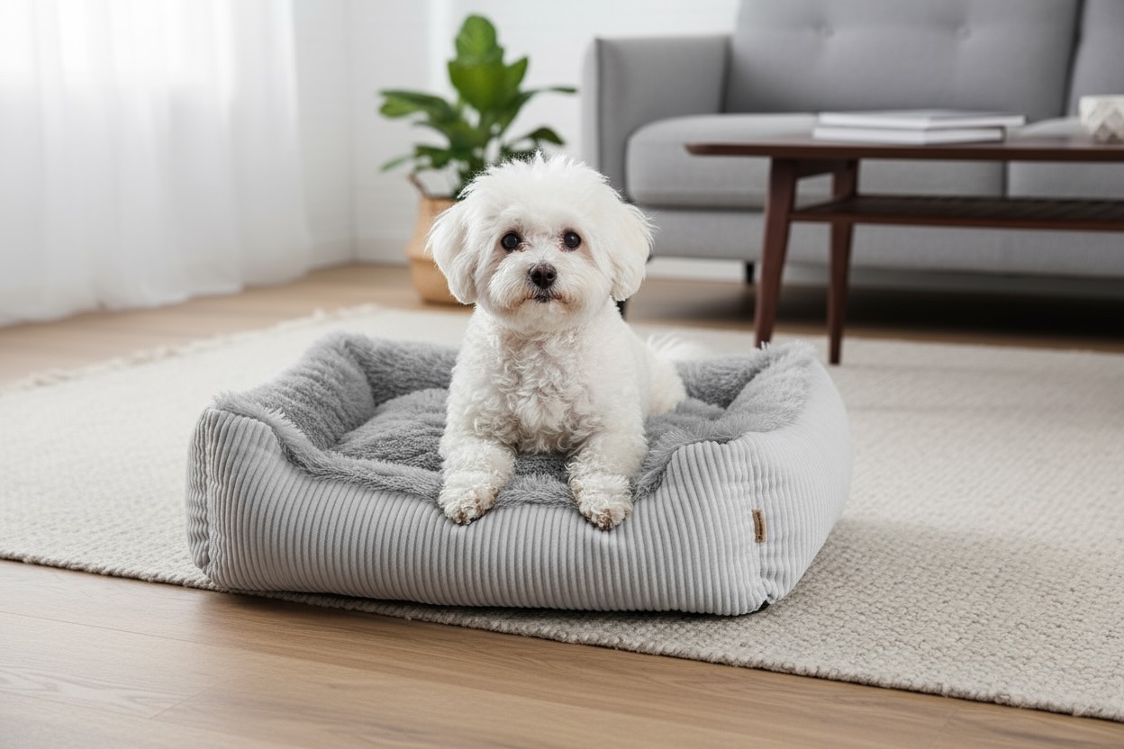 Vsepropejska Shaggy pelech pro psa s kožíškem Barva: Šedá, Rozměr (cm): 65 x 55 Vsepropejska Shaggy pelech pro psa s kožíškem Barva: Šedá, Rozměr (cm): 65 x 55