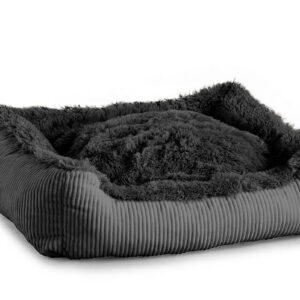 Vsepropejska Shaggy pelech pro psa s kožíškem Barva: Černá, Rozměr (cm): 110 x 85