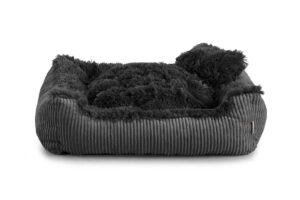 Vsepropejska Shaggy pelech pro psa s kožíškem Barva: Černá, Rozměr (cm): 55 x 45