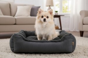 Vsepropejska Shaggy pelech pro psa s kožíškem Barva: Černá, Rozměr (cm): 65 x 55