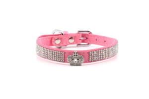 Vsepropejska Laura třpytivý obojek pro psa | 15 - 30 cm Barva: Růžová, Obvod krku: 24 - 30 cm
