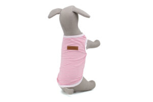 Vsepropejska Tiki pruhované tričko pro psa Barva: Růžová, Délka zad (cm): 28, Obvod hrudníku: 38 - 42 cm