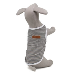 Vsepropejska Tiki pruhované tričko pro psa Barva: Černá, Délka zad (cm): 19, Obvod hrudníku: 24 – 30 cm