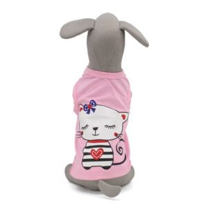 Vsepropejska Kitty elastické tričko pro psa Barva: Růžová, Délka zad (cm): 40, Obvod hrudníku: 45 – 56 cm