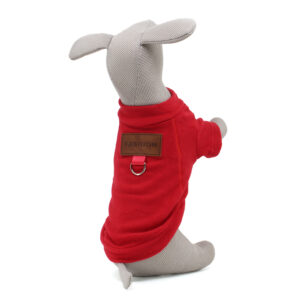 Vsepropejska Hello fleecová mikina pro psa Barva: Červená, Délka zad (cm): 38, Obvod hrudníku: 44 – 50 cm