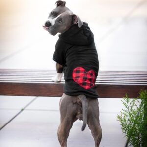 Vsepropejska Soul mikina pro psa se srdcem Barva: Černá, Délka zad (cm): 54, Obvod hrudníku: 58 – 66 cm