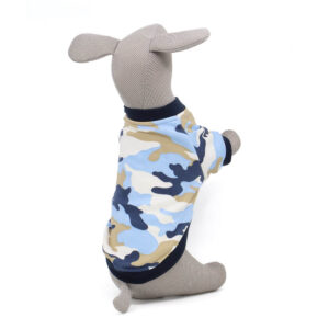 Vsepropejska Camo maskáčová mikina pro psa Barva: Modrá, Délka zad (cm): 25, Obvod hrudníku: 32 – 38 cm