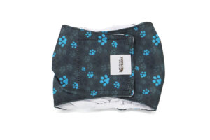 Vsepropejska StayDry protiznačkovací pás pro psa Barva: Tlapky modrá, Obvod slabin (cm): 54 - 62