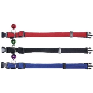 Obojky pro kočky - obojek pro kočky nylonový s rolničkou a rychlozapínáním, různé barvy