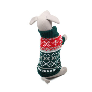 Vsepropejska Eliot zimní svetr pro psa Barva: Zelená, Délka zad (cm): 32-34, Obvod hrudníku: 35 – 46 cm