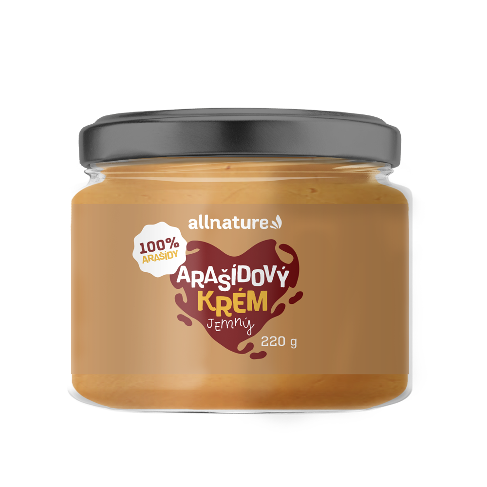 Allnature Arašídový krém jemný 220 g Allnature Arašídový krém jemný 220 g