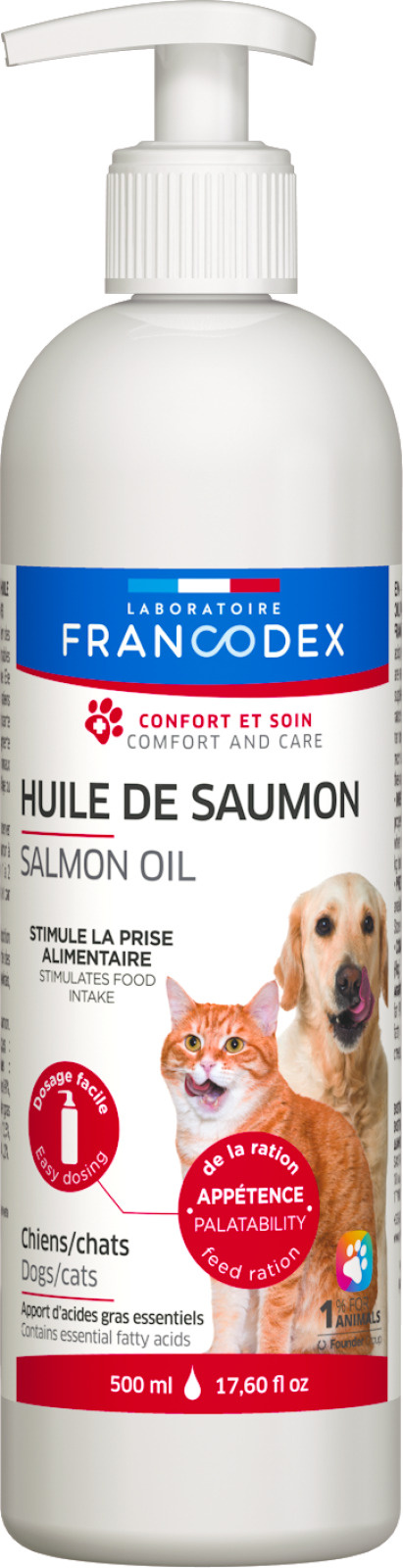 Francodex Salmon Oil lososový olej pro psy,kočky 500ml Francodex Salmon Oil lososový olej pro psy,kočky 500ml