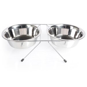 Nerezová dvojmiska 2 x 1,5l vč. stojanu