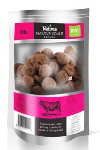 Nativia s.r.o. Nativia Sušené masové koule pochoutka pro psy 100g