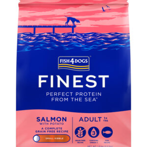 FISH4DOGS Granule velké pro dospělé psy Finest losos s bramborami 1,5 kg, 1+