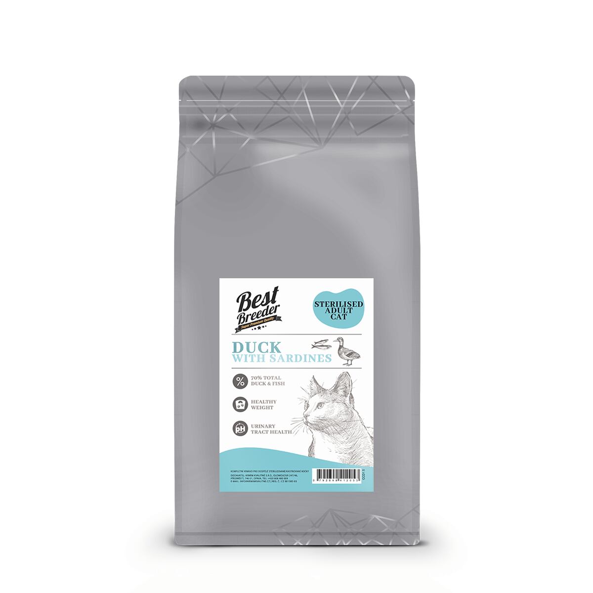 Best Breeder DELUXE Cat Duck with Sardines Sterilised Adult 1,5 kg Best Breeder DELUXE Cat Duck with Sardines Sterilised Adult 1,5 kg