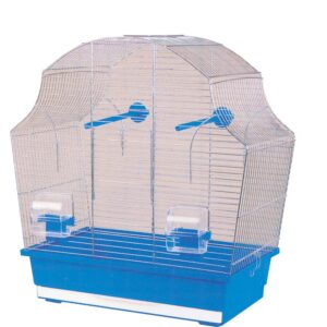 Chromová klec pro malé až středně velké papoušky MARGOT II, různé barvy dna