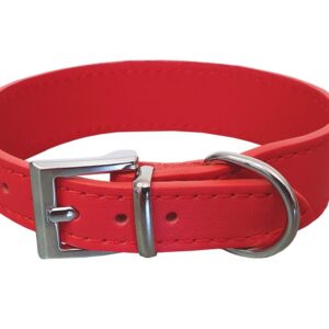 Bafpet Kožený obojek SETA 34cm/23mm červená