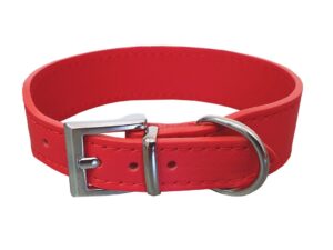 Bafpet Kožený obojek SETA 38cm/28mm červená