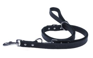 Bafpet Kožené přepínací vodítko EKG 240cm/25mm černá