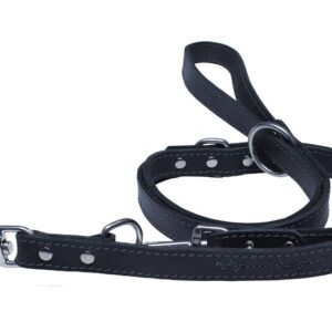 Bafpet Kožené přepínací vodítko EKG 240cm/25mm černá