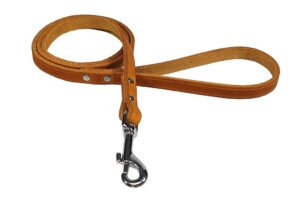 Bafpet Vodítko z maštěné kůže ZUBR 120cm/14mm přírodní