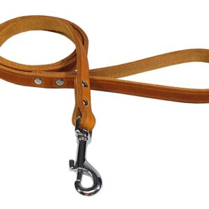 Bafpet Vodítko z maštěné kůže ZUBR 120cm/14mm přírodní