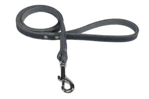 Bafpet Vodítko z maštěné kůže ZUBR 120cm/14mm šedá