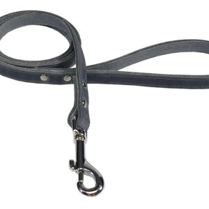 Bafpet Vodítko z maštěné kůže ZUBR 120cm/14mm šedá