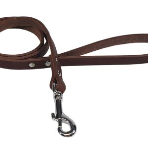 Bafpet Vodítko z maštěné kůže ZUBR 120cm/14mm hnědá