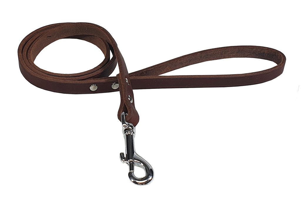 Bafpet Vodítko z maštěné kůže ZUBR 120cm/14mm hnědá Bafpet Vodítko z maštěné kůže ZUBR 120cm/14mm hnědá