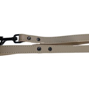 Bafpet Kožené vodítko HERRY, černé kování 100cm/20mm šedá