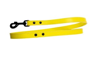 Bafpet Kožené vodítko HERRY, černé kování 100cm/20mm žlutá