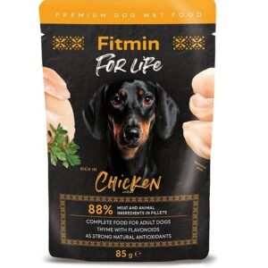 Fitmin For Life Dog kapsička kuře s bylinkami 85g