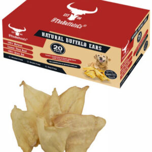 The Buffalo Co. Sušené buvolí uši – 20 kusů