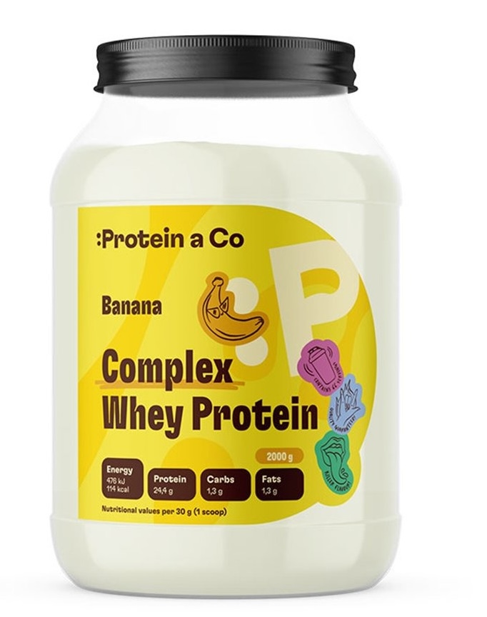 Protein a Co Protein&Co Complex Whey 2 kg - Banán Protein a Co Protein&Co Complex Whey 2 kg - Banán