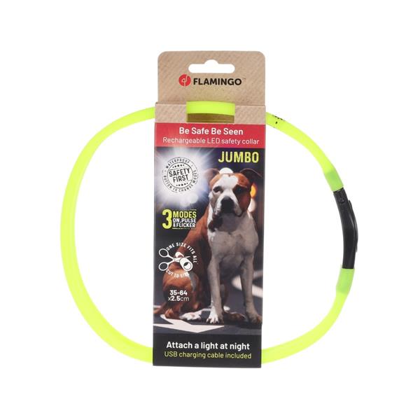 Flamingo obojek svítící Ilona Visio 35-64cm žlutý Flamingo Flamingo obojek svítící Ilona Visio 35-64cm žlutý Flamingo