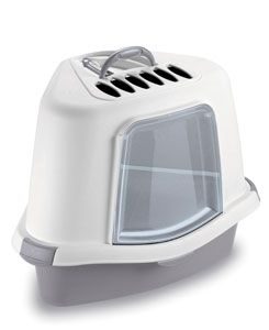 WC kočka CATHY rohové kryté šedá Zolux