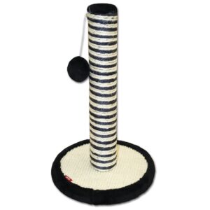 Škrabadlo pro kočky Tell černo-béžové, výška 50cm