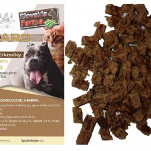 Masové srnčí kostky SlovakiaFarma Massaro 100 g – přírodní pamlsek pro psy