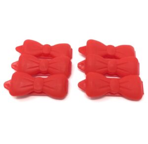 Plastová spona mašle pro psy 4,5 cm - Barva: Červená