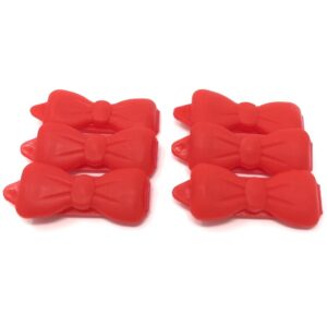 Plastová spona mašle pro psy 4,5 cm – Barva: Červená