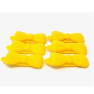 Plastová spona mašle pro psy 4,5 cm - Barva: Žlutá