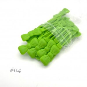 Plastová spona mašle pro psy 4,5 cm - Barva: Zelená