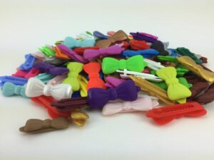 Plastová spona mašle pro psy 4,5 cm - Barva: Bílá